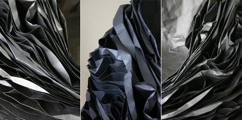 Black Paper 37 le fauteuil de papier par Vadim Kibardin
