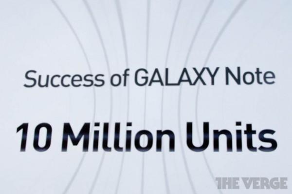 10 millions pour le Galaxy Note