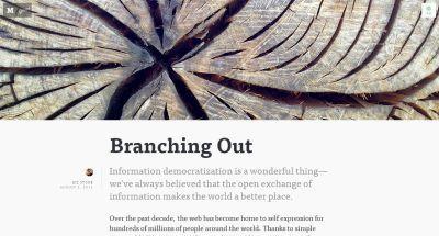 Branching Out — The Obvious Collection — Medium