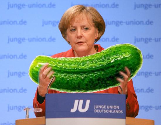 Un cornichon gay pour la Chancelière Merkel