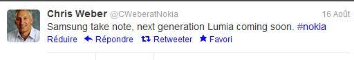 Twitter : Nokia troll Samsung