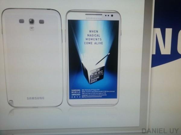 Une nouvelle photo pour le Samsung Galaxy Note 2 ?