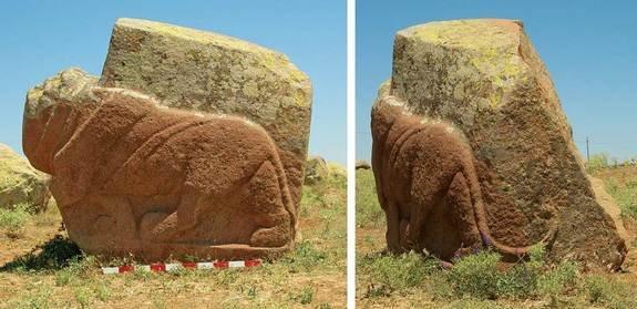 Deux sculptures de lions grandeur nature découvertes en Turquie