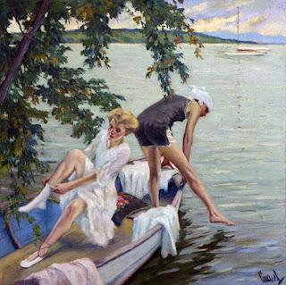 Edward Cucuel, An Outing by Boat