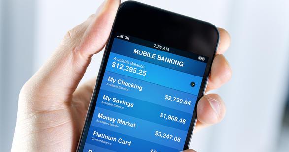 mobile banking screen