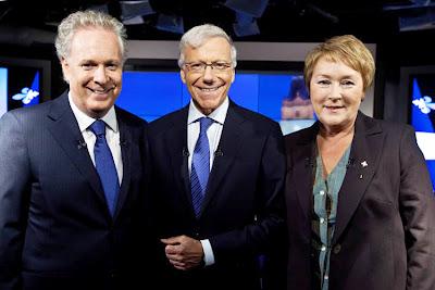 Élections Québec 2012 - Le débat des chefs- Jean Charest contre Pauline Marois...