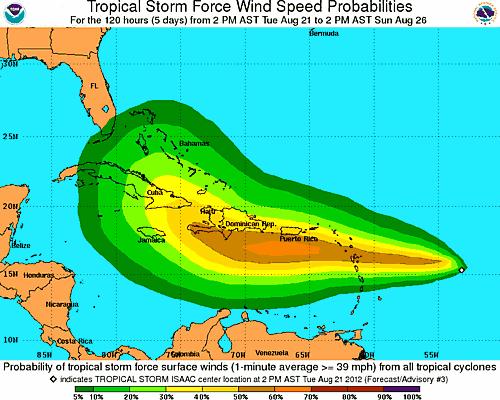 le cyclone Isaac à quelques heures des Petites Antilles !