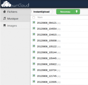 owncloudinstant Installer une galerie photo avec affichage des photos en temps réel