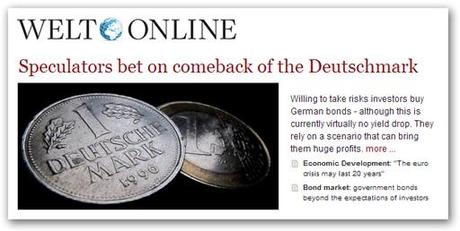 Les spéculateurs parient sur un retour du Deutsche Mark