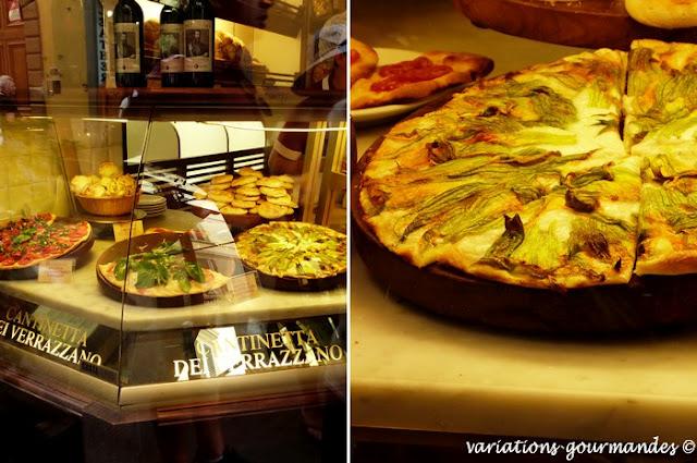 Pizza blanche aux fleurs de courgettes, basilic, ricotta et mozzarella (Pizza bianca fiori di zucca, basilico, ricotta e mozzarella)