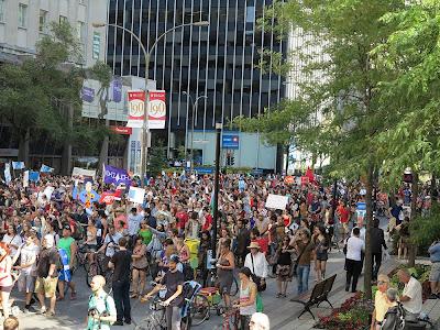Manifestation étudiante à Montréal 22 août 2012