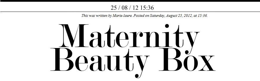 Maternity Beauty Box