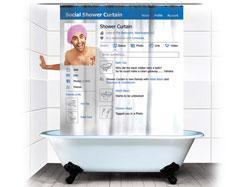 Gadgets pour accros à Facebook - Rideau de douche