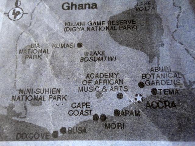 Ghana : sur un cahier scolaire