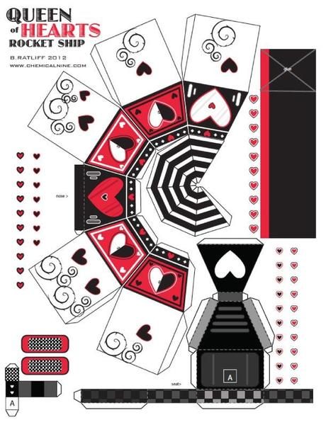 Papertoy ‘Queen of Hearts’ de Bratliff