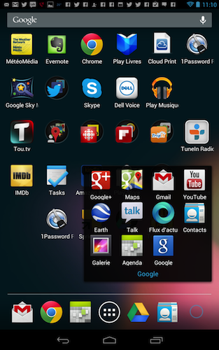 interface nexus 7 Google Nexus 7, une excellente tablette [retour d’expérience]