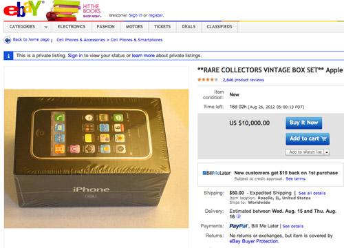 Un iPhone à 10.000$ sur eBay