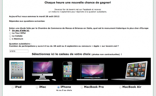 Un site belge permet de remporter l’iPhone 5