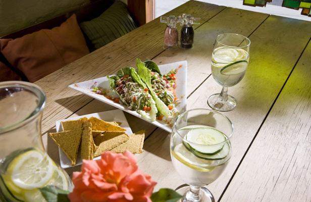 Un repas végétarien.