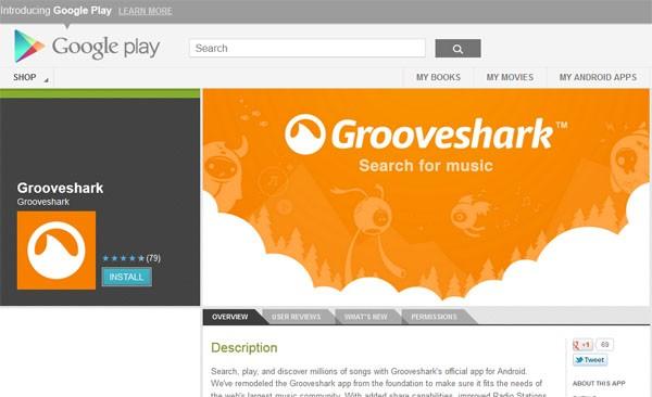 Grooveshark : le retour du trublion sur Google Play