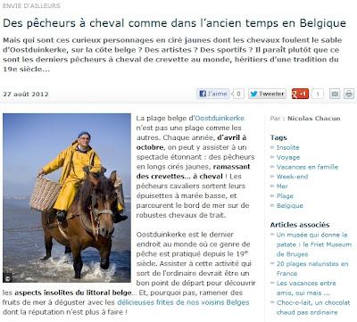 Des pêcheurs à cheval comme dans l’ancien temps en Belgique