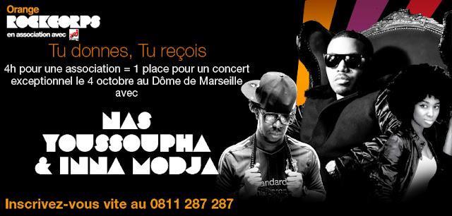 Orange Rockcoprs : Nas, Youssoupha et Inna Modja en concert à Marseille