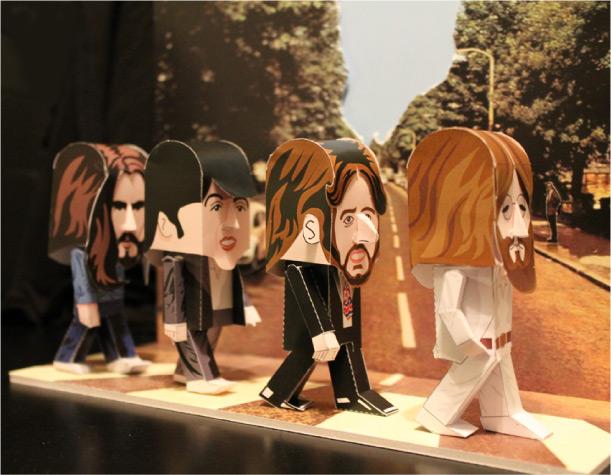 Papertoys The Beatles by Gary Willis (x 4)