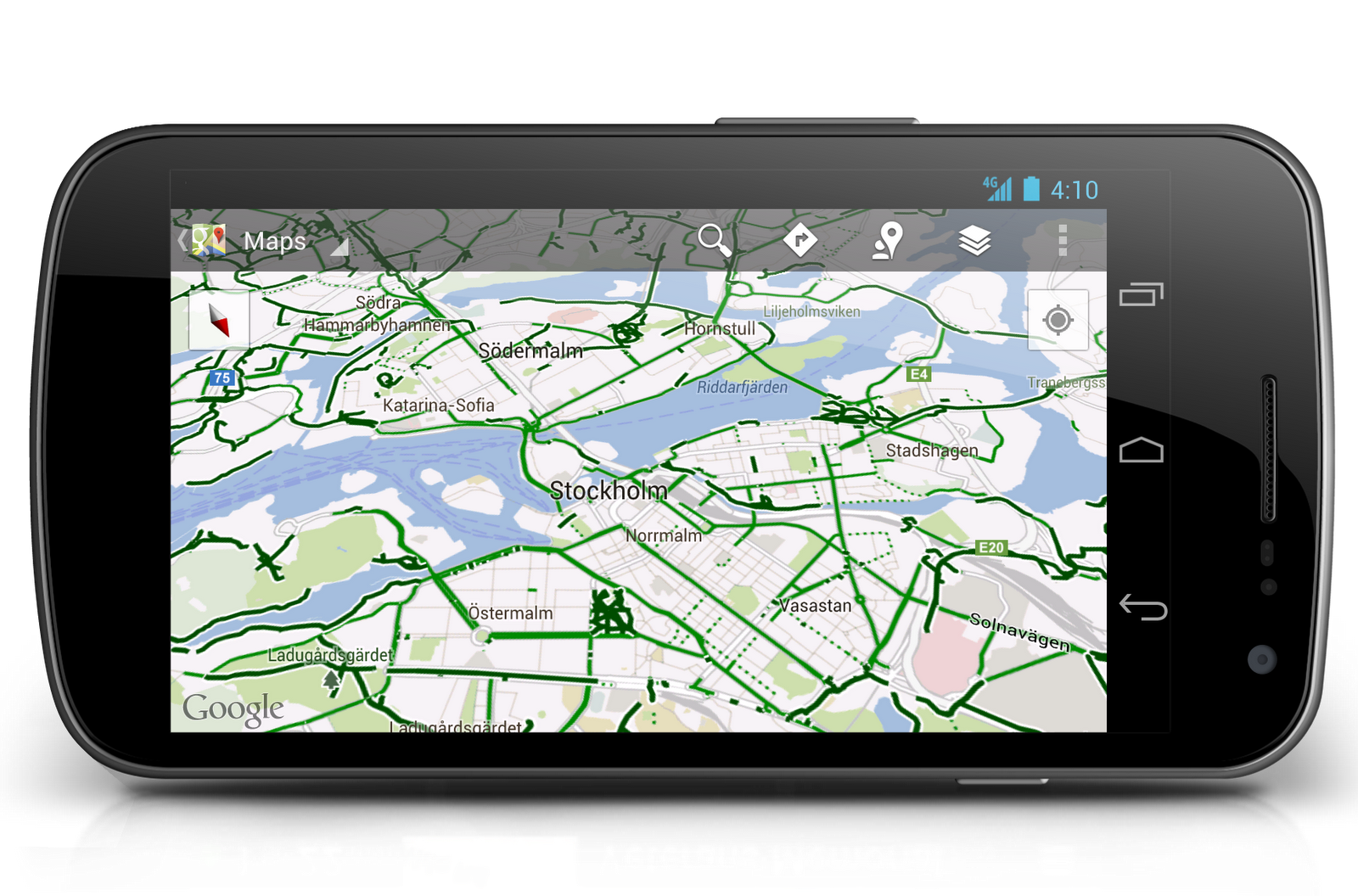Google Maps Android navigation à vélo À Découvrir