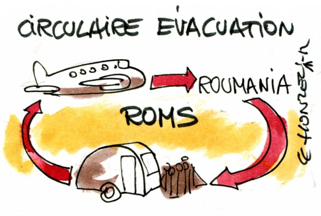 La circulaire sur l'évacuation des Roms