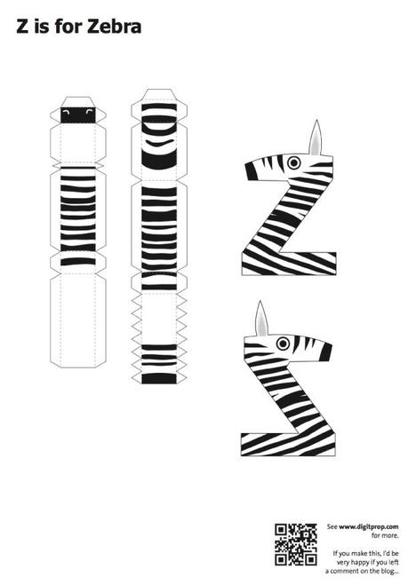 Alphabet en papercraft (x 26)