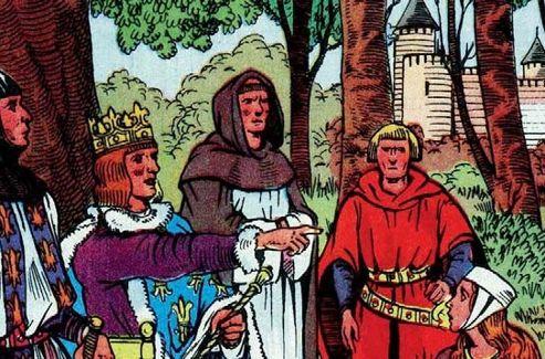 «Saint Louis rend la justice», Illustration du manuel scolaire de Bernard et Redon <i alt=