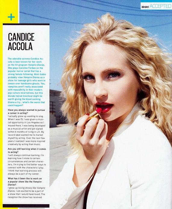 Candice Accola Pour STNDRD Mag.