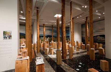 Vue de l'installation du pavillon japonais à la 13ème Exposition Internationale d'Architecture de la Biennale de Venise.