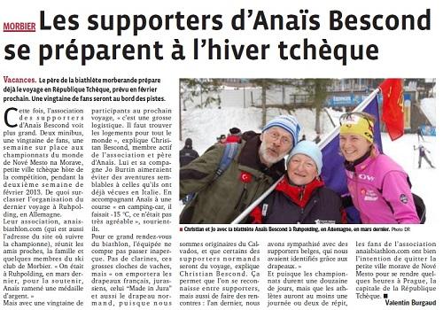 Les supporters d’Anaïs Bescond se préparent à l’hiver tchèque