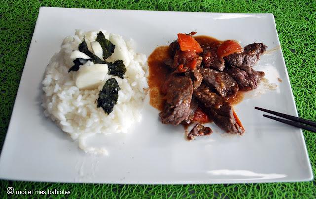 Boeuf sauté à la sauce terriyaki