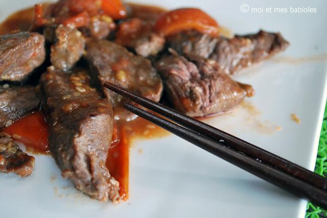 Boeuf sauté à la sauce terriyaki
