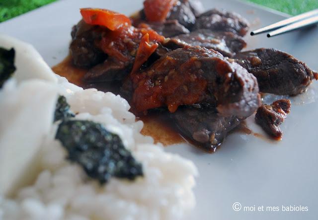 Boeuf sauté à la sauce terriyaki