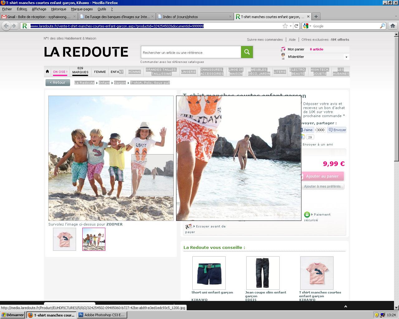 Un monsieur tout nu sur une fiche de produit pour enfant LaRedoute.fr