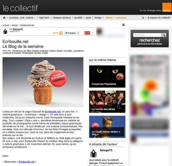 Merci au blog Lecollectif.orange.fr !