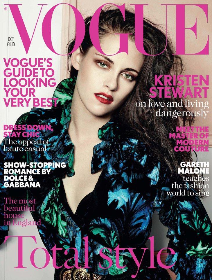 Kristen Stewart en couverture de Vogue UK - Paperblog