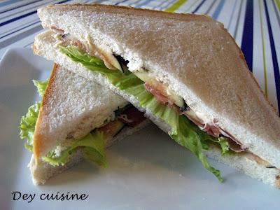 Club sandwich figue & jambon de Bayonne