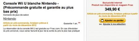 La WiiU apparaît dans les listings de la Fnac à 349 euros