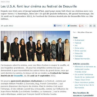 Les U.S.A. font leur cinéma au festival de Deauville