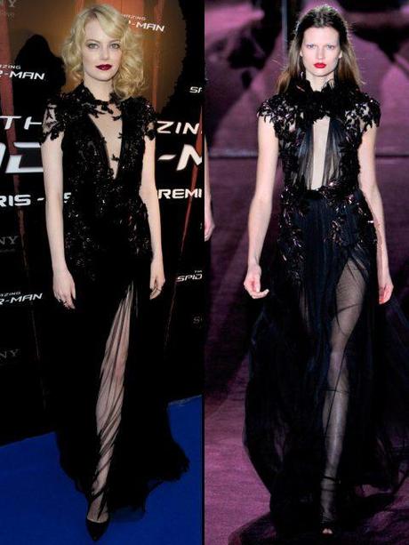 Emma Stone gothique chic Gucci 