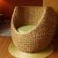  Fauteuil Cocoon de chez Onature 
 Fauteuil Cocoon, jacinthe d'eau tressée naturelle, assise ARCADIA à base de polyols végétals et housse en sergé de chanvre bio (4 coloris au choix). 
 Diam 60x60cmht 199euros Diam 90x90cmht 399 euros   Depuis 2006, Ônature propose une large gamme de canapés et fauteuils qui allient la convivialité à un design actuel tout en respectant l'environnement. 
  Voir le produit  