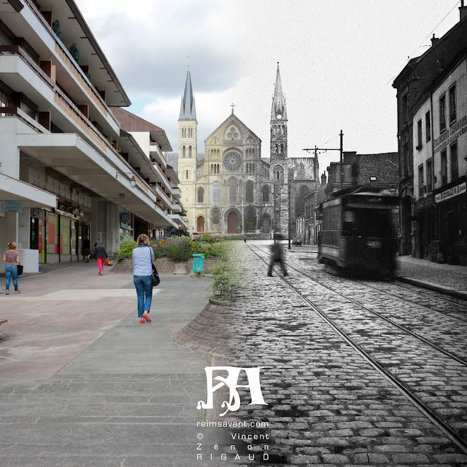 Fléchambault et la Basilique St Rémi, avant 1914.