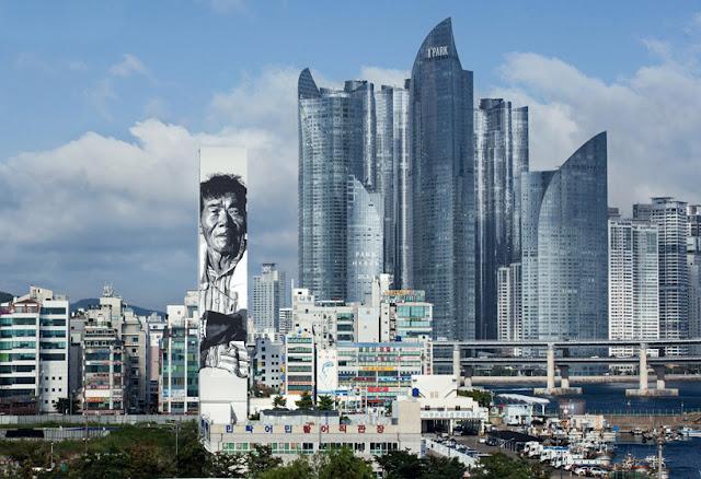 La plus grande fresque d'Asie à Busan par ECB - Street Art