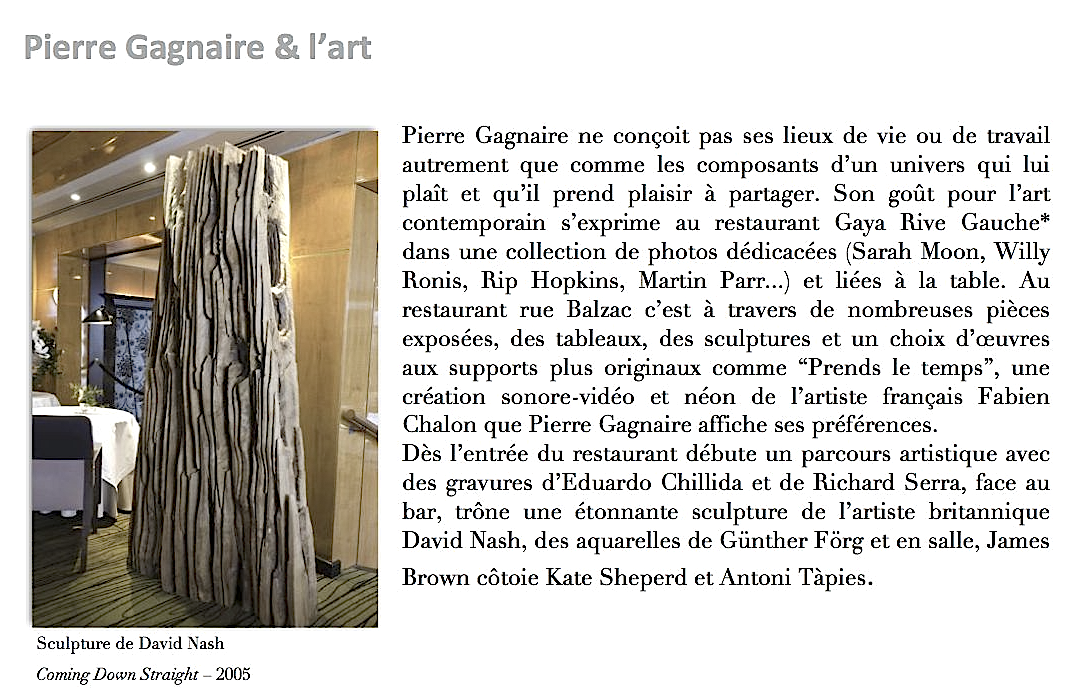 Pierre Gagnaire et l'art au menu | du 18 au 21 octobre pendant la Fiac 2012
