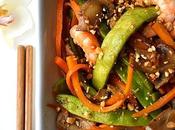 légumes croquants crevettes l'asiatique