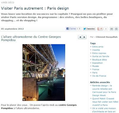 Visiter Paris autrement : Paris design